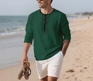Nouveaux <span class=keywords><strong>T</strong></span>-shirts pour hommes de haute qualité, vente chaude, personnalisés, de luxe, à manches longues, décontractés, <span class=keywords><strong>T</strong></span>-shirts pour hommes en gros - Product Image 4