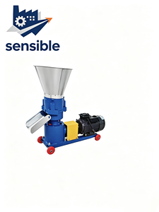 Machine à granulés d'aliments pour animaux, équipement de traitement des aliments agricoles, broyeur de céréales avec trémie - Product Image 1