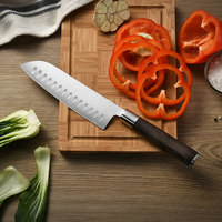 Couteaux de cuisine professionnels en acier inoxydable à haute teneur en carbone avec manche en bois de wengé, couteau à légumes, couteau à viande, couteau Santoku, couteau japonais