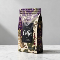 Sachet à fond plat personnalisé de haute qualité, à fermeture éclair facile à déchirer, imprimé en héliogravure, de qualité alimentaire, pour l'emballage du café – Offre Spéciale