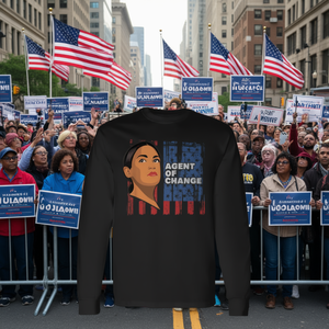 Camiseta de manga larga Alexandria Ocasio-Cortez AOC Agent Of Change - Product Image 3