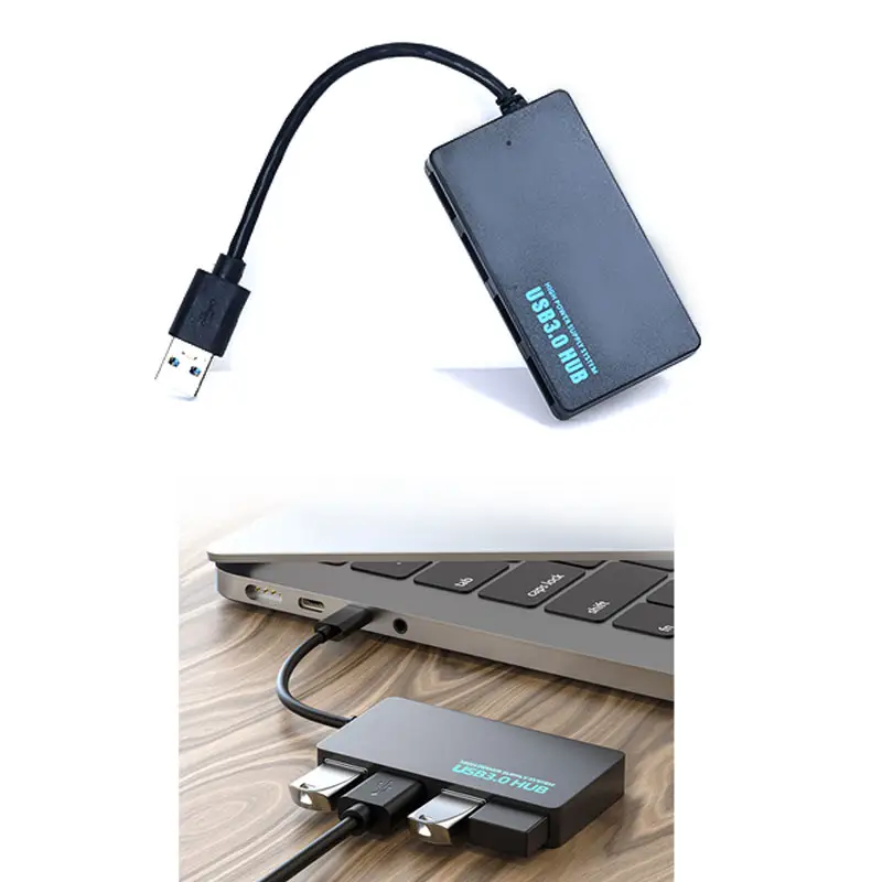 도매 usb3.0hub 스플리터 하나 드래그 4 유형 c 허브를 USB 허브에 전원 인터페이스가있는 4 포트 노트북 PC 용