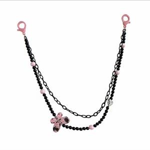 Cadena para Pantalones con Cuentas Dulces, Corazón Negro y Rosa, Cruz, Perlas de Imitación, Accesorio Diario para Exteriores, Doble Anillo K739 Personalizado - Product Image 2