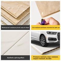 Panneaux muraux en composite bois-plastique à fibres de bambou, rainures en V, style américain, panneaux légers de luxe, panneaux muraux/plafonds