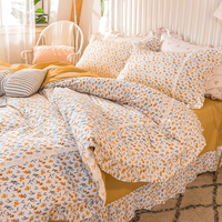 Drap de lit en tissu 100% coton, emballage parfait, ensemble de literie 4 pièces, vente en gros