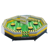 Château gonflable Hualong avec parcours d'obstacles, en PVC, couleur et taille personnalisables, usage commercial, à vendre