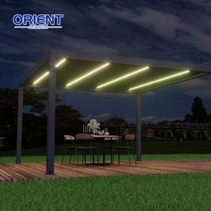 Offre spéciale Pergola bioclimatique motorisée en aluminium Usine Pergola 5x6 en aluminium <span class=keywords><strong>Louvre</strong></span> électrique Pergola en aluminium pour parc - Product Image 6