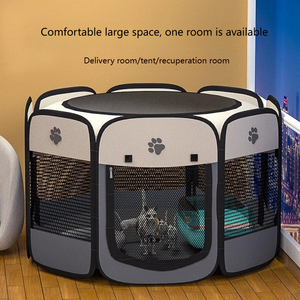 Corralito para Mascotas, Perros y Gatos, Transpirable, Ecológico, Azul y Negro, con Marco de Plástico para Reptiles y Animales Pequeños, Uso en Interiores - Product Image 2