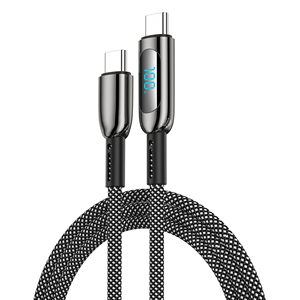 WiWU 1M 30W/100W aleación y nailon tejido tipo C Cable <span class=keywords><strong>de</strong></span> carga rápida portátil inteligente Android y <span class=keywords><strong>iPhone</strong></span> 15 Cable garantía <span class=keywords><strong>de</strong></span> calidad - Product Image 2