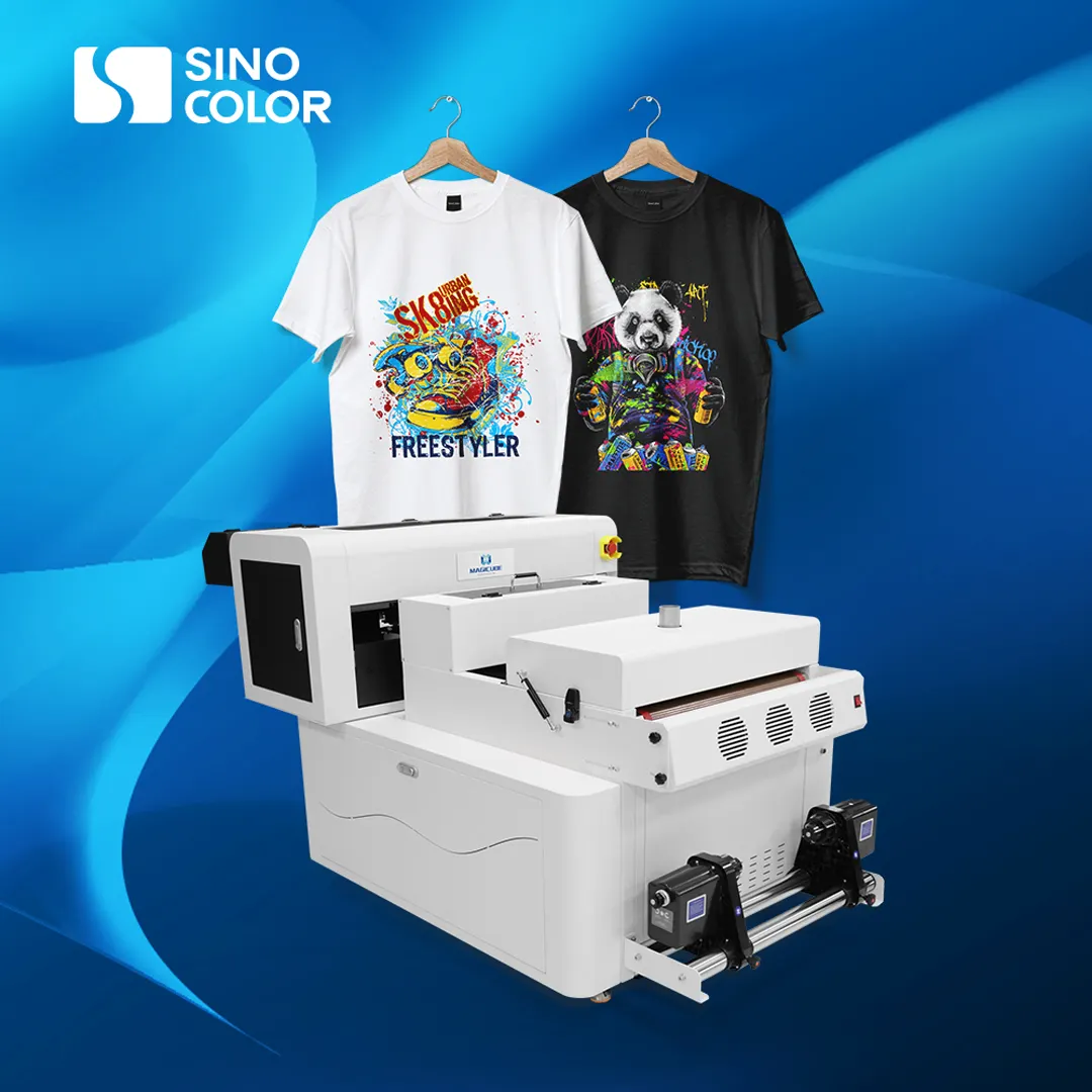 Sinocolor Nieuwe 6 Kleuren Klein Formaat 40Cm 2 * I1600 Heads Bulk Inktsysteem Kleding Shirts Tassen Dtf Printer Met Witte Inkt Shaker