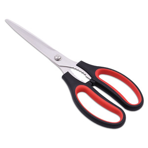 Kitchen Scissor Stainless Steel Red And Black Handle Straight Head For Home Use - Product Image 3