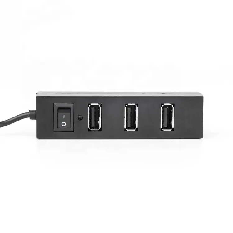 Hub com Switch divisor para PC Macbook USB 2.0 4 portas preto