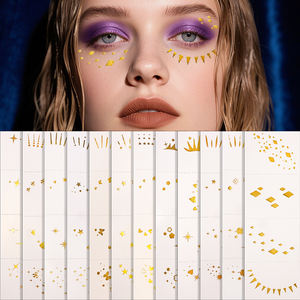 Tatouages temporaires en papier imperméable, étoiles scintillantes, dorure, carnaval, brillants, décoratifs, taches de rousseur - Product Image 6