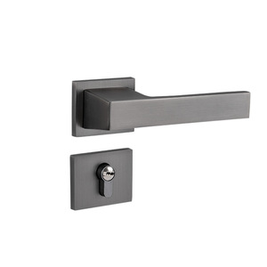 Factory Price Modern Stainless Steel Lever Quick Open Privacy Escape Lockset Interior <strong>Door</strong> <strong>Knobs</strong> Square <strong>Silver</strong> Bathroom <strong>Door</strong> - Product Image 6