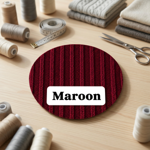 Tissu en maille côtelée de polyester de qualité supérieure, couleur bordeaux, texturé, extensible, pour la fabrication de vêtements. - Product Image 4