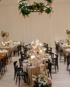 Venta al por mayor moderno dorado mesa de acero inoxidable muebles de hotel para comedor salas de estar boda evento banquete Mesa fiesta Hotel - Product Image 4