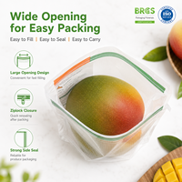 Sac en CPP micro-perforé anti-buée de qualité alimentaire, emballage pour légumes, pochette trapézoïdale