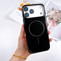 Vente en gros coloré Macaron poudre pailletée PC dur couverture complète anti-chute magnétique étuis de téléphone intelligent pour Iphone 17