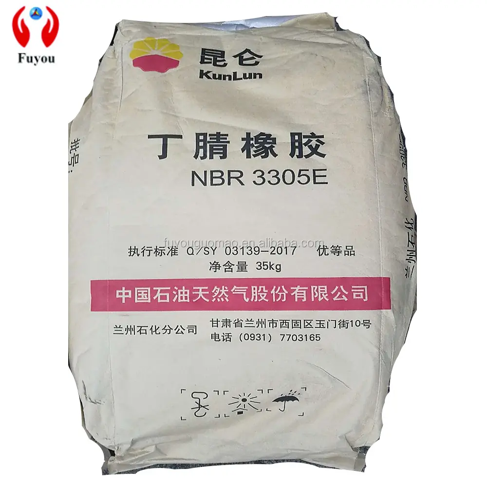Shanghai Fuyou Lanzhou Sinopec 3305 Nbr Gebruik Is Voor Olie-Bestendig, Solvent-Slip Rubber Producten NBR3305E