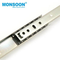 Glissière de tiroir dissimulée à crochet, 27 mm, extension 3/4, pour charge lourde, pour tiroir coulissant de cuisine ou armoire, finition zinc bleu