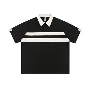 Polo a rayas a la moda para hombre: material ligero de secado rápido con ajuste moderno, ideal para golf y sofisticación diaria - Product Image 1