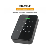 Lector de Tarjetas WG26 34 OSDP DF EV3 RJ45 con Código de Barras, Código QR Dinámico, Proximidad RFID, IC, NFC, Contraseña, Control de Acceso Biométrico para Puertas