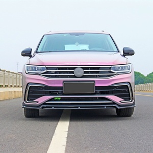 Welta Spoiler avant inférieur noir brillant en ABS haute résistance, déflecteur d'air, séparateur avant, kit carrosserie pour VW <span class=keywords><strong>Tiguan</strong></span> L R-Line 2022 - Product Image 1