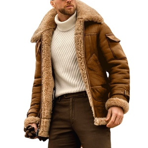 Chaqueta de Piel Sintética con Cuello Vuelto Nueva, Abrigo de <span class=keywords><strong>Hombre</strong></span> Sehe Fashion - Product Image 1