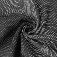2025 Offre Spéciale Polyester Coton Musulman Abaya Noir Fil Teint Tissu