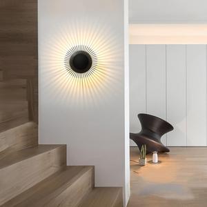 โคมไฟติดผนังรูปดอกทานตะวันอลูมิเนียม LED E27 สีดำโรสโกลด์แชมเปญโกลด์ D15 H8 ซม. สำหรับโรงแรมห้องนั่งเล่นตกแต่งห้องนอน - Product Image 2