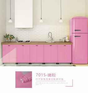 Vente en gros Papier peint vinyle autocollant de couleur vive Revêtements muraux de couleur unique pour mur intérieur - Product Image 4