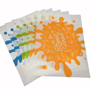 Eco-Friendly Custom Printed Food Grade <b>Paper</b> Folds for Hamburger Sandwich Takeaway Food Packaging - Product Image 2