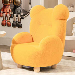 <span class=keywords><strong>Fauteuil</strong></span>-canapé pour enfants Little Bear, <span class=keywords><strong>fauteuil</strong></span> en laine d'agneau de dessin animé, pouf moelleux pour tout-petits, siège unique pour la chambre de bébé - Product Image 3