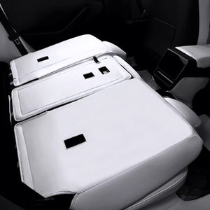 Pour <span class=keywords><strong>Tesla</strong></span> nouveau modèle Y Juniper 2025 2026 ajustement personnalisé haut en cuir housses de siège de voiture voiture avant et arrière housses de coussin accessoire - Product Image 4