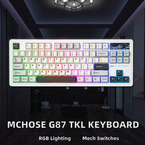 G87 Gamer Wired 98-Key Mécanique Hotswap Gaming <span class=keywords><strong>Kailh</strong></span> Marque Red Switch 87-Key for Desktop Hotswap Gaming Clavier <span class=keywords><strong>Kailh</strong></span> Brand - Product Image 2