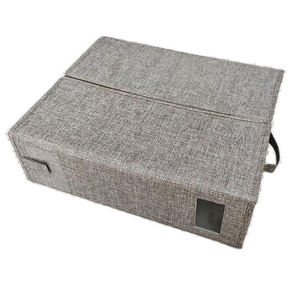 Boîte de <span class=keywords><strong>rangement</strong></span> pliable pour draps de lit avec fenêtre, organiseur de placard pour draps, couvertures, couettes et oreillers - Product Image 5