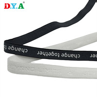 Bande élastique en nylon personnalisée de 1 cm avec logo imprimé en sérigraphie et gaufrage pour T-shirts, sweats à capuche et bandes de col