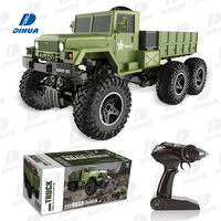 Véhicule radiocommandé 2.4G 1:12 anti-interférence, camion militaire RC tout-terrain 6 roues motrices