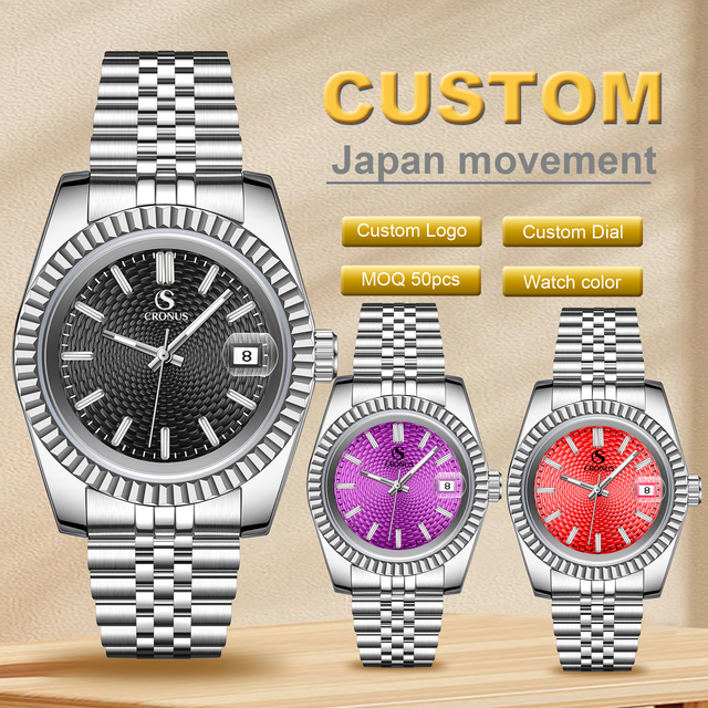 Custom 5a High Quality Nh35 Japan Movement Classic Watches Men's Luxury Stainless Steel Automatic Mechanical Watch with logo