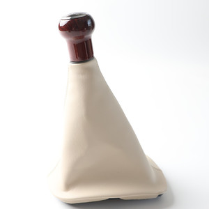Poignée de levier de vitesse en cuir beige pour Passat B5 5 6 vitesses, couvre-levier de transmission manuelle - Product Image 4