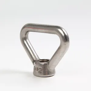 M16 Stainless Steel 304 Silver Ring Triangle Shape M16 Lifting Eye Bow Nuts