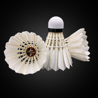 Volant de badminton Linton LT-2 Duck Air Feather Nature White 2-Layer Cork Head Daily Training