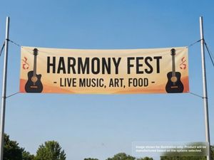 Portable Flexible Vinyl <b>Banners</b> Waterproof & Reusable in Custom Sizes for Festivals and Concerts - Product Image 2