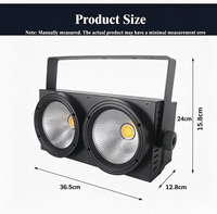 Projecteurs de scène LED COB 2x100W à double faisceau avec RGBW DMX512/Contrôle Sonore Ra90 Température de couleur 6000K/5000K Dimmable IP33 Éclairage DJ/Club