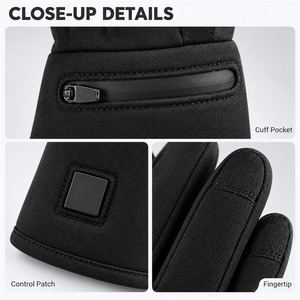 Guantes Calefactables de Grafeno Personalizados con Batería, Panel de Control en el Puño y Paneles para los Dedos, Opciones de Marca Privada para Uso en Exteriores - Product Image 5