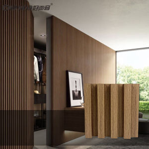 Goodson — Grille fustisée moderne <span class=keywords><strong>Mdf</strong></span>, panneau mural 3D en bois étanche pour maison intérieure - Product Image 4