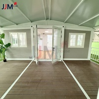 JJM Villa Modulaire Préfabriquée de Luxe Moderne 2, 3 Chambres, 20, 30, 40 pieds, avec Panneaux Solaires, Maison Conteneur Extensible, Hôtel
