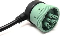 Cable Adaptador OBD2 de Alta Resistencia de 9 Pines y 16 Pines J1962-J1939 para Diagnóstico de Camiones, Conector Negro, Modelo B08G12HG82