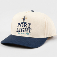 Gorra de Béisbol Personalizada con Bordado Plano, Estilo Estructurado, de Algodón, con Cierre a Presión, de 5 Paneles, para Hombre