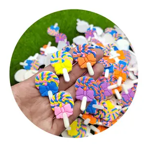 Takı aksesuarları roman tasarım iki çeşit tatlı şeker boncuk girdap lolipop tarzı süslemeleri için 100 adet renkli